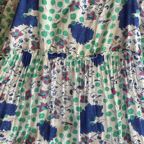 Oliphant tiered midi dress by tuckernuck small high neck flowy and soft sundress - Picture 13 of 16